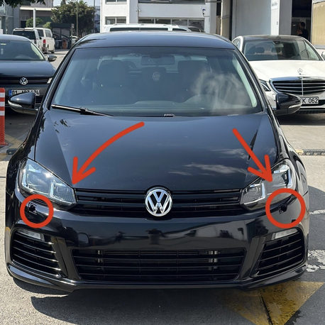Golf 6 R tampon far yıkama kapağı SAĞ 5K0955110