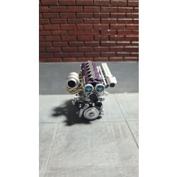 1/18 2JZ GTE Motor 7139 Koyu Orkide (Simli Mor)