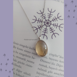 Citrine Necklace Gümüş Kolye