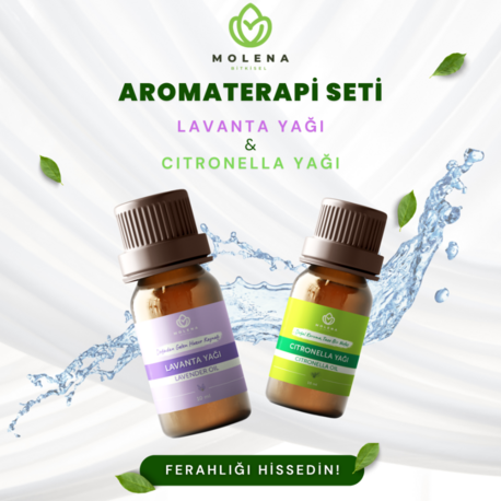 Aromaterapi Seti - Lavanta ve Citronella Uçucu Yağları 10 ml %100 Saf ve Doğal
