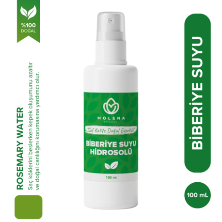 Biberiye Suyu 100 ml - Doğal Saç, Cilt ve Vücut Bakımı İçin Organik Biberiye Suyu