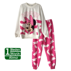 Minnie Baskılı Kız Çocuk Eşofman Takımı 