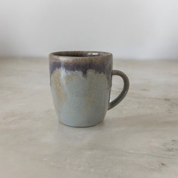 Gri Kulplu Stoneware Kupa