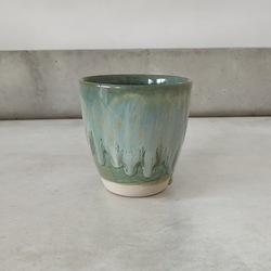 Green Wave Luna Stoneware Kupa