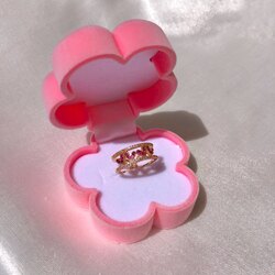 Zirkon Pink Heart Yüzük