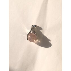 Pembe Kuvars El Kolye Ucu
