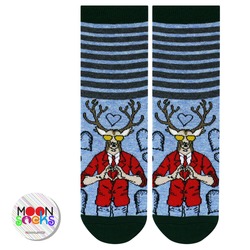 Deer Head Design Soket Çorap