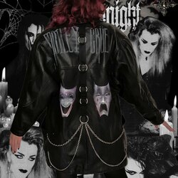 mötley crüe harness zincirli Deri ceket