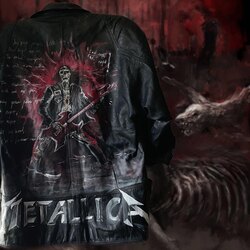 MOONWİCCA unisex Metallica Albüm Kapağı Deri ceketi ☠️