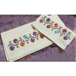 Etamin iğne oyası havlu takımı
