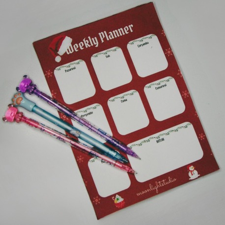 Yılbaşı Temalı Haftalık Planlayıcı