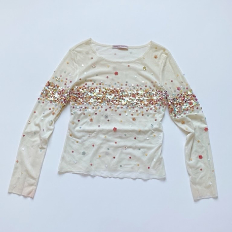 Vintage Daniel & Mayer Sequin Transparent Top