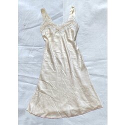 Vintage Blancherie Silk-Satin Slip Dress