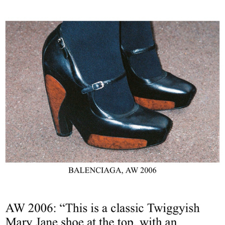 Vintage Balenciaga 2006 Platform Wedge Mary Janes Heels