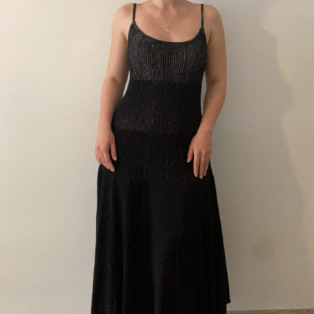 Vintage Etam Shimmery Black Dress