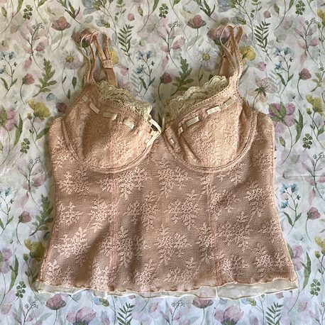 Vintage Rampage Lace Soft Pink Bustier