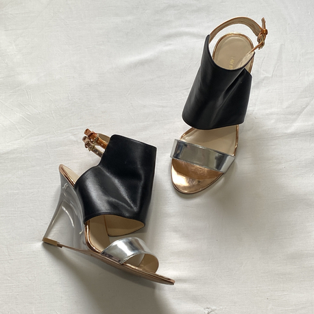 Nine West Clear Wedge Heels