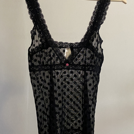 Vintage Polka Dot Transparent Top