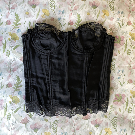 Vintage Black Swan Bustier