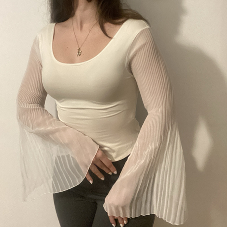 Vintage Elegant Tulle Blouse