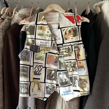 Vintage ‘90s Moschino Jeans Polaroid Print Vest