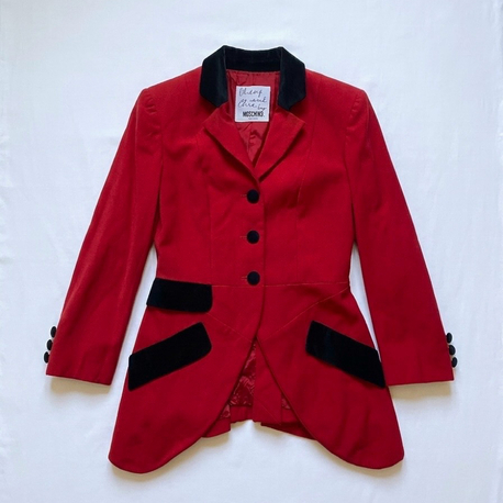 Vintage Moschino Wool Red Blazer Jacket 