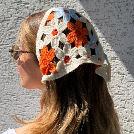 Renkli Çiçek Bandana & Kemer ✨