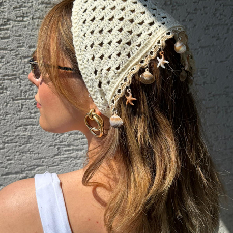 Deniz kabuklu Bandana & Kemer ✨