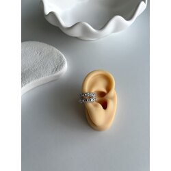 Taş Detay Çift Görünüm Earcuff