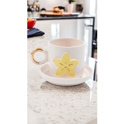 Mori® Flower Türk Kahvesi (sarı)
