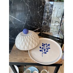 Florist Mavi Kapaklı Sunum Tabağı  