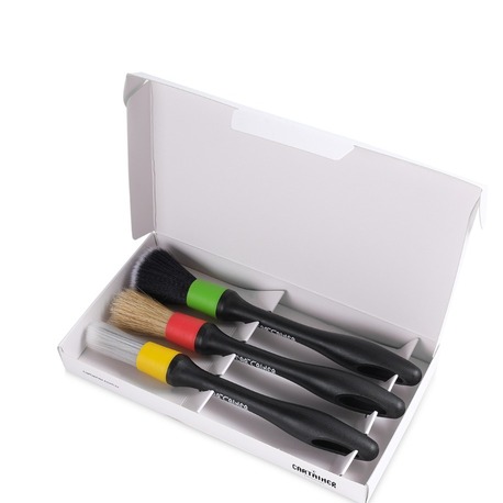 Cartainer Detailing Brush Set 3’lü Fırça Seti Siyah 