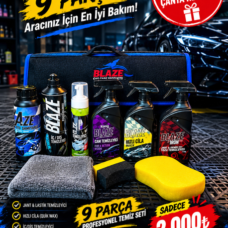 BLAZE 9 parça temizlik seti