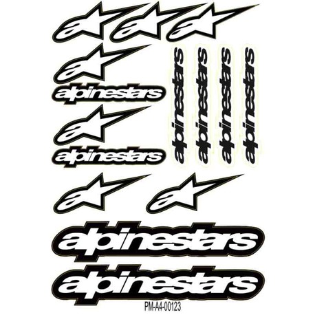 SPONSOR ALPİNESTARS TASARIMLI EKİPMAN KASK MOTORSİKLET STİCKER SETİ