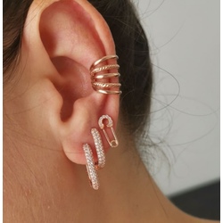 Rose Minimal Çengel Küpe(TEK) 