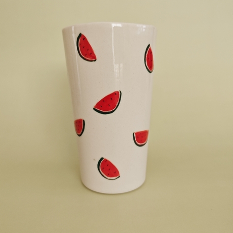 Karpuz Desenli Porselen Bardak 380 ml 