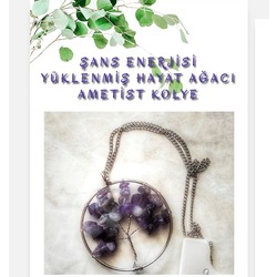 Hayat Ağacı Ametist Kolye