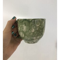 Baloncuk Desenli Yeşil Mug