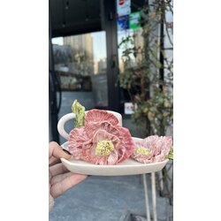 Flower cup with plate