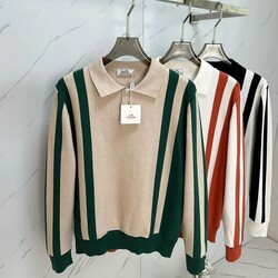 Hermes Striped Wool Sweater 
