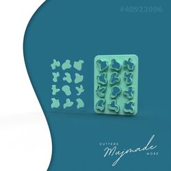 Polimer Kil Çoklu Mikro Kesici - 370822096 (Doğal Desenler)