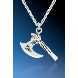 Eski Viking İskandinav Odin Savaşçı Baltası Kolye 