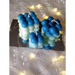 mavi ışıltılı set