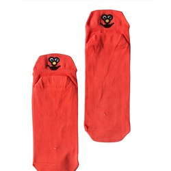 Gülücük Emojili Babet Çorap - Turuncu
