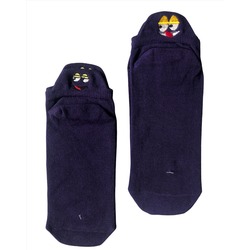 Şaşkın Emojili Babet Çorap - Mor