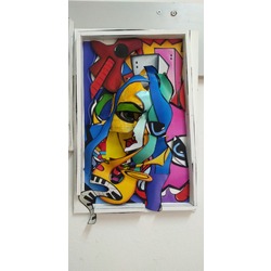 3B Pop Art Müzisyen Kadın 
