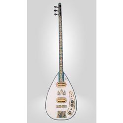 mi 104 - Elektro Bağlama Taş Sedefli Beyaz