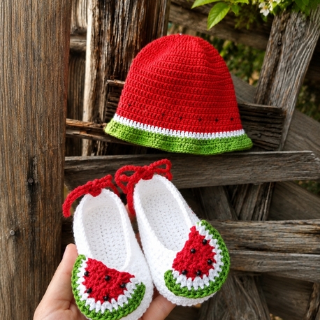 9 12 ay karpuz temalı yazlık set