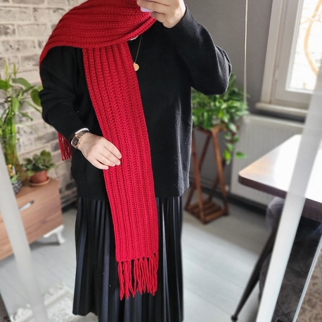 Kırmızı Pinterest Atki