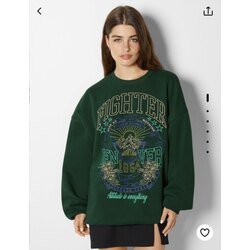 Bershka Nakışlı Sweatshirt